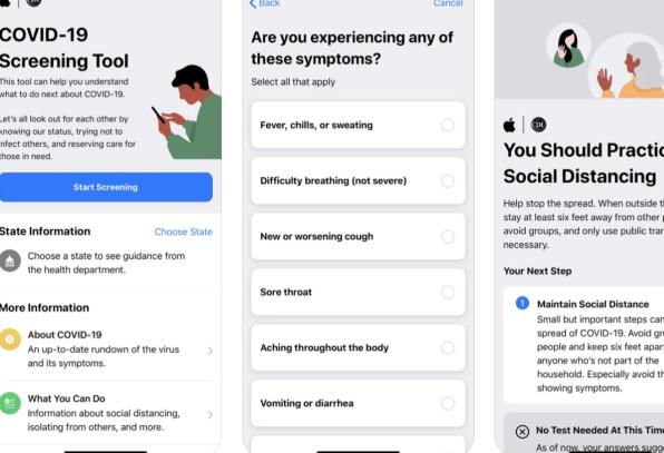 苹果将​​匿名症状和健康信息共享添加到其当前局势应用和网站