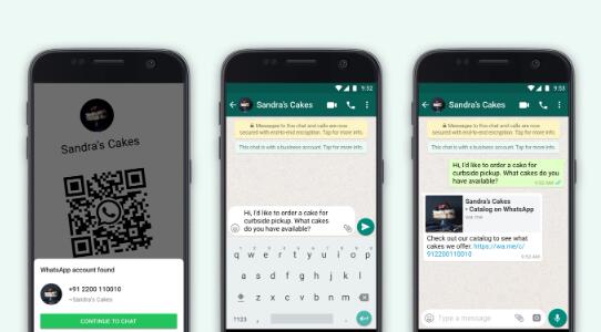 现在拥有5000万月活跃用户的WhatsApp商务添加了QR码和目录共享