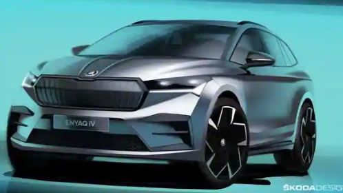 斯柯达发布首款全电动SUV Enyaq iV的外观设计草图