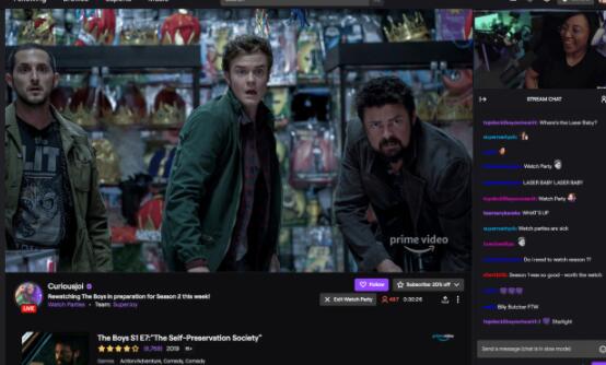 Twitch的Prime Video观看派对现已向所有人开放