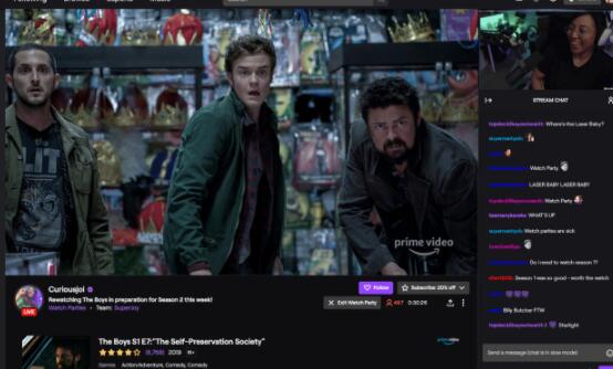 Twitch的Prime Video观看派对现已向所有人开放