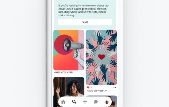 Pinterest用户搜索与选举相关的内容时不会看到广告